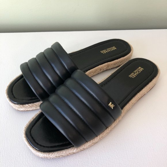 Michael Kors Royce Quilted Leather Slide Sandal - Picture 3 of 11